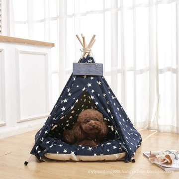 Portable Luxery Pet Tents Houses with Cushion Blackboard